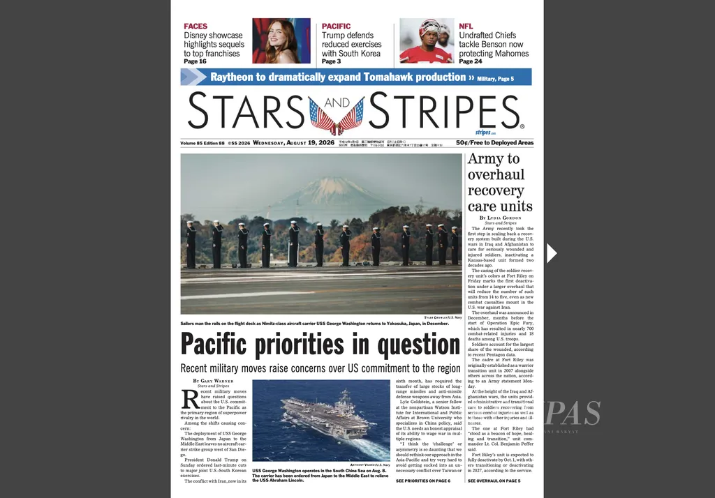 Pentagon Pecat Petinggi Stars and Stripes Setelah Kritik Dugaan Sensor